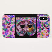 バレンタインベネチアンマスカレードモノグラムB文字 Case-Mate iPhoneケース (裏面(横))