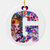 バレンタインベネチアンマスカレードモノグラムG文字 セラミックオーナメント (裏面)