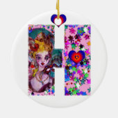 バレンタインベネチアンマスカレードモノグラムH文字 セラミックオーナメント (裏面)