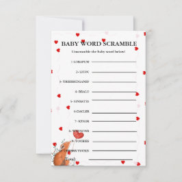 バレンタインベビーの単語スクランブル赤ちゃんシャワーゲーム