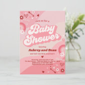 バレンタインベビーシャワーグルーヴィベビーラブベビーシャワー 招待状 (スタンド正面)