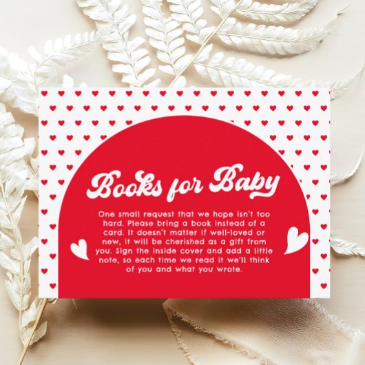 バレンタインベビーシャワーブックリクエスト エンクロージャーカード