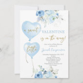 バレンタインベビーシャワーボーイ招待状 招待状 (正面)