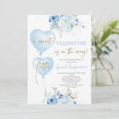 バレンタインベビーシャワーボーイ招待状 招待状 (スタンド正面)