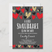 バレンタインベビーシャワー招待状スイートアートベビー 招待状 (正面)