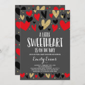 バレンタインベビーシャワー招待状スイートアートベビー 招待状 (正面/裏面)