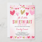 バレンタインベビーシャワー招待状スウィートアートベビー 招待状 (正面)