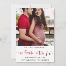 バレンタインベビー妊娠の発表の愛ハート シーズンカード