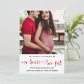 バレンタインベビー妊娠の発表の愛ハート シーズンカード (スタンド正面)