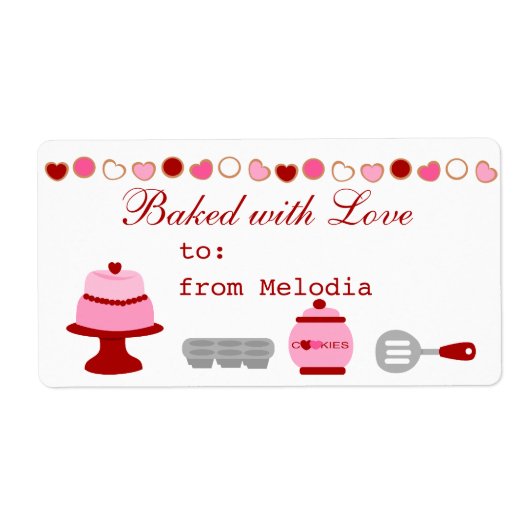 バレンタインベーキング ラベル (正面)