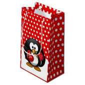 バレンタインペンギン(チョコレートとバラ) スモールペーパーバッグ (裏面アングル)