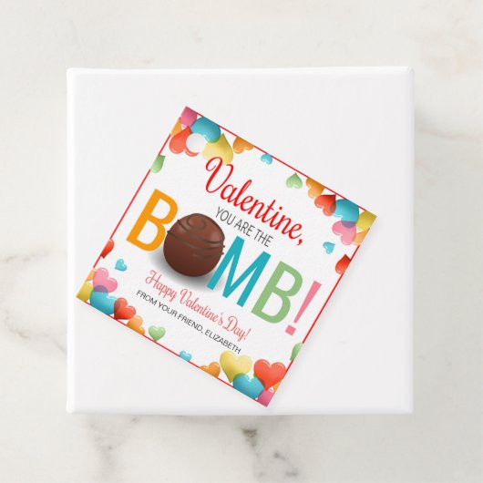 バレンタインホットココア爆弾ギフトラベル フェイバータグ (インサイチュ)