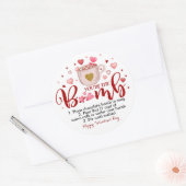 バレンタインホットチョコレートココア爆弾ラウンドステッカー ラウンドシール (封筒)