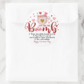 バレンタインホットチョコレートココア爆弾ラウンドステッカー ラウンドシール (バッグ)