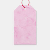 バレンタインホットチョコレート爆弾ピンク金ゴールドハート ギフトタグ (裏面)