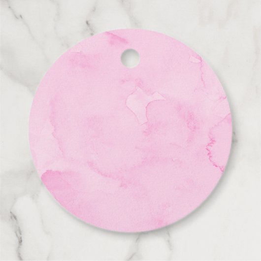 バレンタインホットチョコレート爆弾ピンク金ゴールドハート フェイバータグ (裏面)