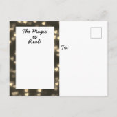 バレンタインホワイトスナグルバニーラビッツ、魔法帽子 シーズンポストカード (裏面)