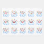 バレンタインボーイカワイイベビーネズミ ラッピングペーパーシート (正面2)