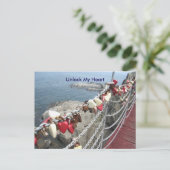 バレンタインポストカードのハートのロック解除 シーズンポストカード (スタンド正面)