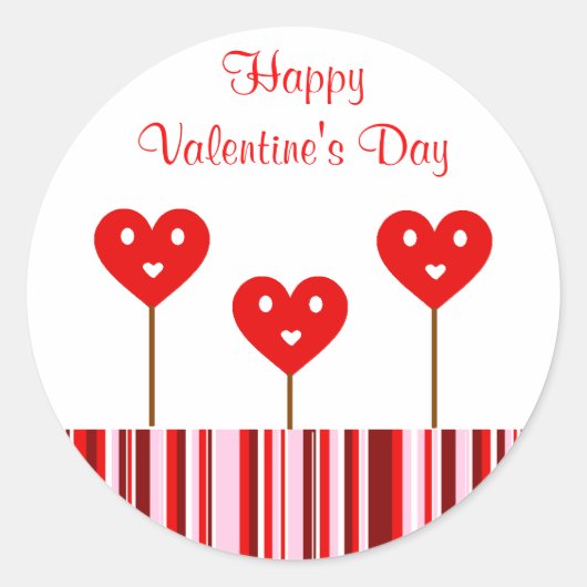 バレンタインポップシール ラウンドシール (正面)