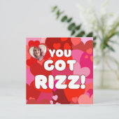 バレンタインポップ・アートのハート シーズンカード (スタンド正面)