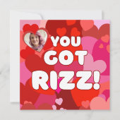 バレンタインポップ・アートのハート シーズンカード (正面)