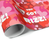 バレンタインポップ・アートのハート ラッピングペーパー (ロールコーナー)