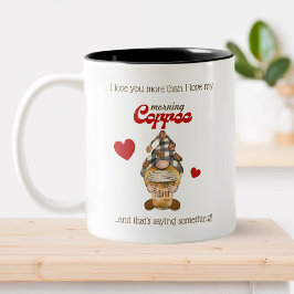 バレンタインマグカップ ふざけたバレンタイン コーヒー・ノームの引用 ツートーンマグカップ