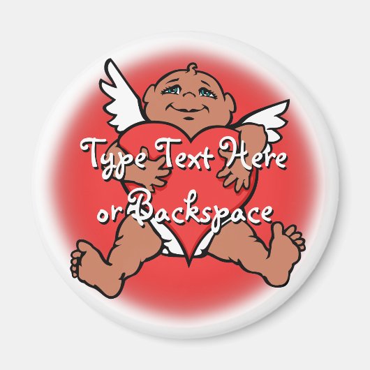 バレンタインマグネットカスタムズキューピッド冷蔵庫用マグネット マグネット (正面)