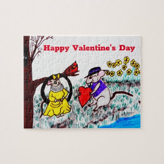 バレンタインマントルマウスは私のものだ ジグソーパズル (横)
