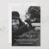 バレンタインミニマリストホリデー 招待状 (正面)