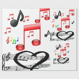 バレンタインミュージシャンの個人向け包装紙 ラッピングペーパー