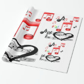 バレンタインミュージシャン包装紙 ラッピングペーパー (アンロールド)