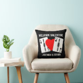 バレンタインメラニンクイーンキングトランプカップル クッション (椅子)