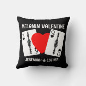 バレンタインメラニンクイーンキングトランプカップル クッション (裏面)