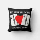 バレンタインメラニンクイーンキングトランプカップル クッション (正面)