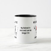 バレンタインメラニンクイーンキングトランプカップル マグカップ (中央)