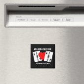 バレンタインメラニンクイーンキングトランプカップル マグネット (インサイチュ (食洗機))