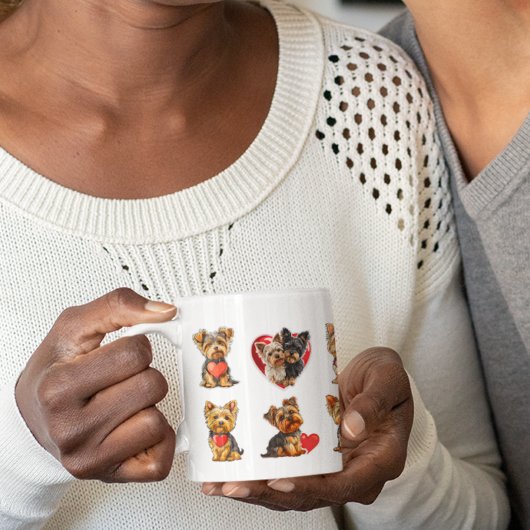 バレンタインヨークシャーテリアドッグ |ペット愛好家 | ジャンボコーヒーマグカップ