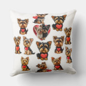 バレンタインヨークシャーテリアドッグ |愛犬家 | クッション (裏面)