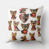 バレンタインヨークシャーテリアドッグ |愛犬家 | クッション (正面)