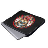 バレンタインヨークシャーテリアラブ15インチラップトップスリーブ ラップトップスリーブ (正面下部)