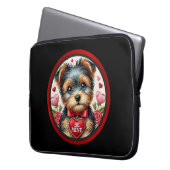 バレンタインヨークシャーテリアラブ15インチラップトップスリーブ ラップトップスリーブ (正面左)