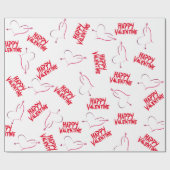 バレンタインラッピング紙 ラッピングペーパー (フラット)