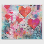 バレンタインラッピング紙 ラッピングペーパー (フラット)