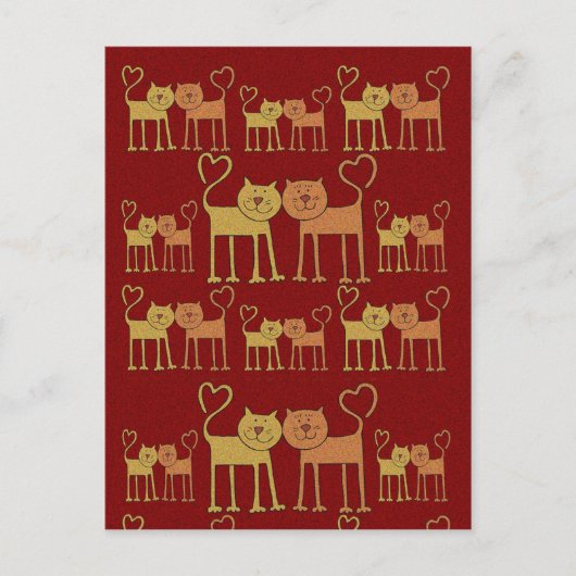 バレンタインラブグレインテクスチャー葉書 シーズンポストカード (正面)