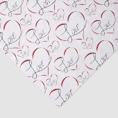 バレンタインラブティッシュペーパー 薄葉紙 (詳細)