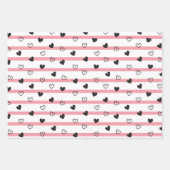 バレンタインラブハートが永遠に私たちを結ぶ ラッピングペーパーシート (正面)