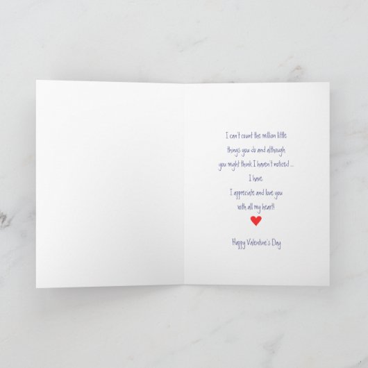 バレンタインラブハートウルフアニマルアート シーズンカード (内部)