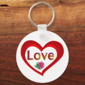 バレンタインラブハートキーチェーン キーホルダー (正面)